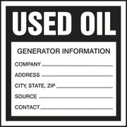 Accuform HAZARDOUS WASTE LABEL USED OIL 4 in x 4 in MHZW36PSP MHZW36PSP